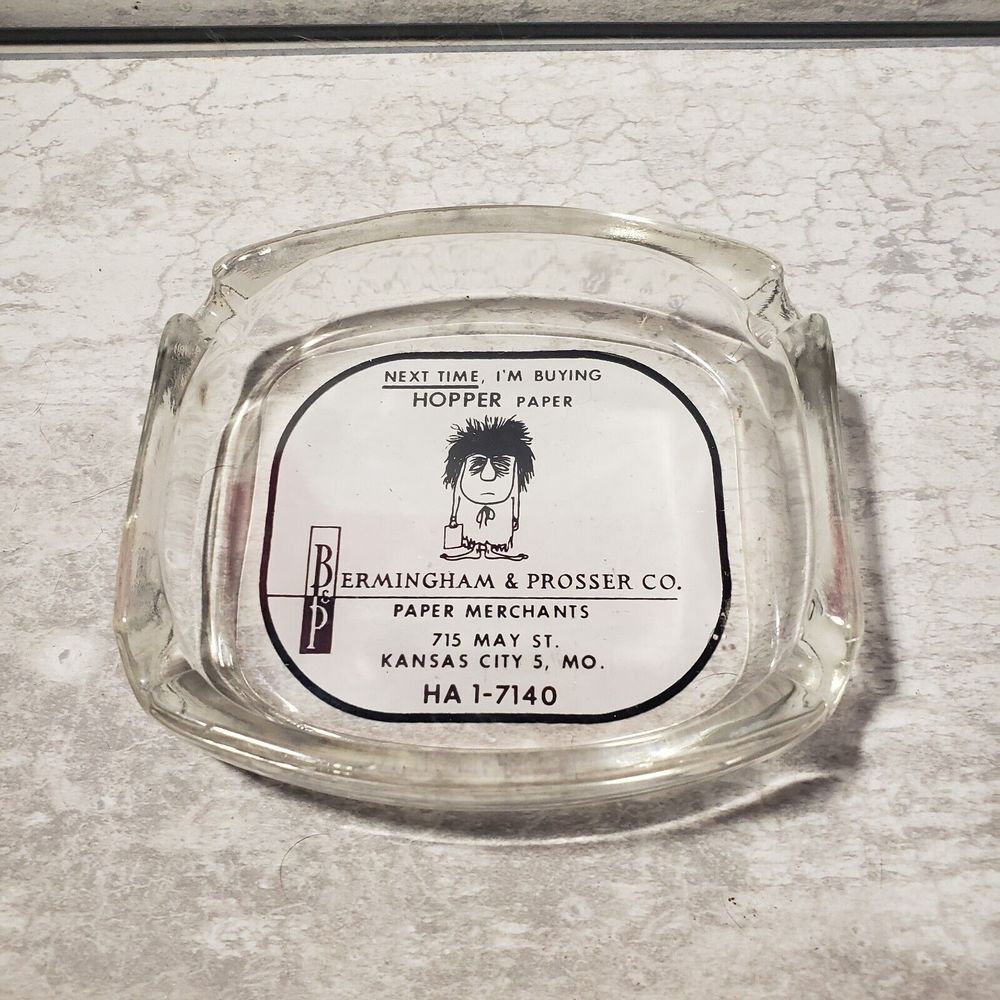 Bermingham & Prosser  Co Paper Merchants Ashtray‎ Advertising 1950's